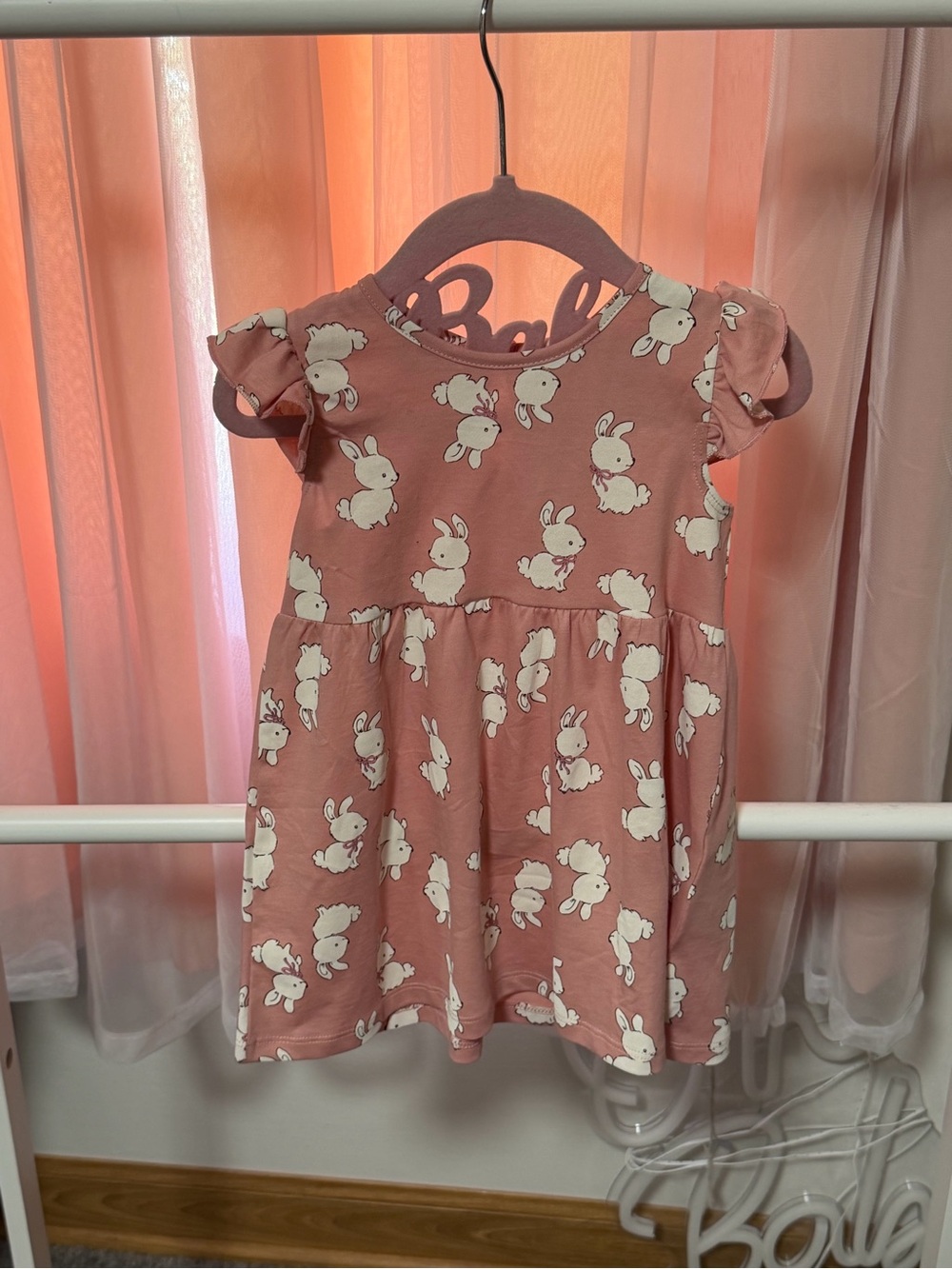 H&M Baby US 12 Month Bunnies Wearing Bows Dress NWT